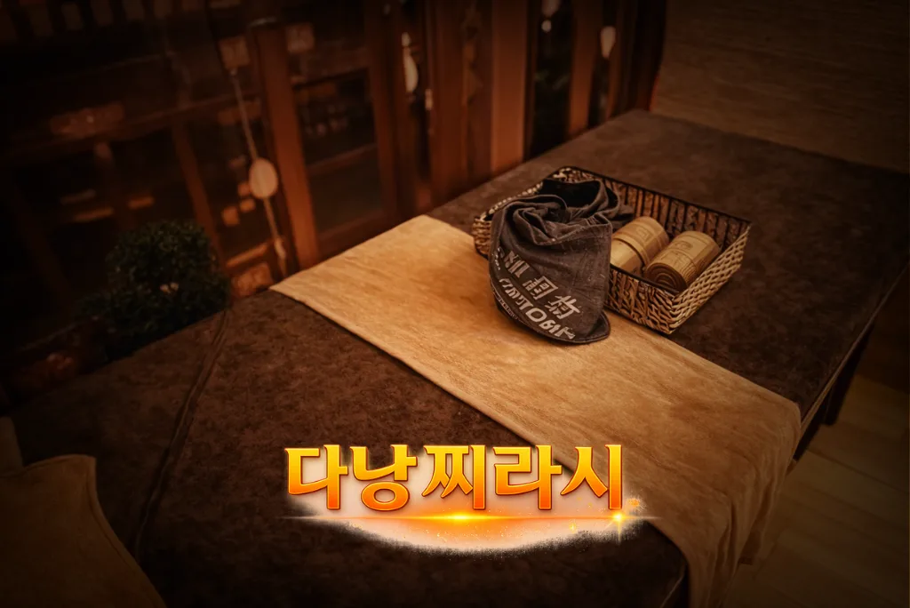 다낭 화월루 마사지 관리실 베드입니다.